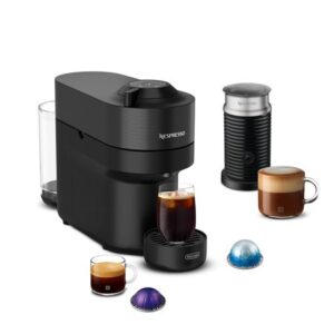 Nespresso Vertuo Pop by De’Longhi with Aeroccino Milk Frother, Black